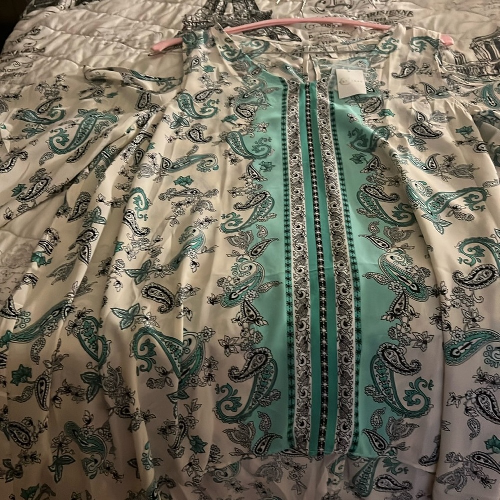 Brand new Cato blouse, never worn, size 18-20-green cream too